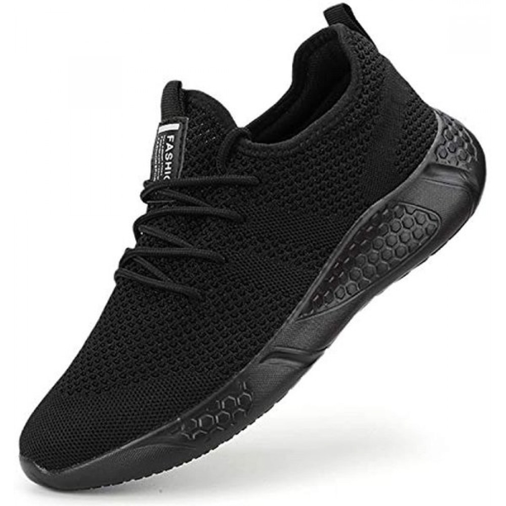 Mens Lightweight Athletic Running Walking Gym Shoes Casual Sports Shoes Fashion Sneakers Black